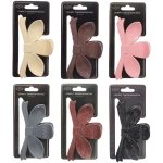 Заколка - краб для волос «AKS - MANTANA», микс 6 цветов, лепестки, 11*5см