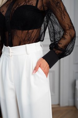 Брюки белые из вискозы