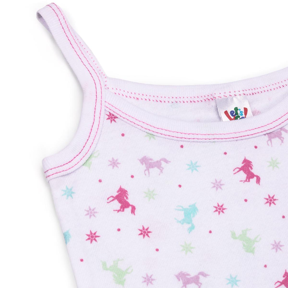 Майка для девочки на бретелях р.92-52 белый, 1 шт.