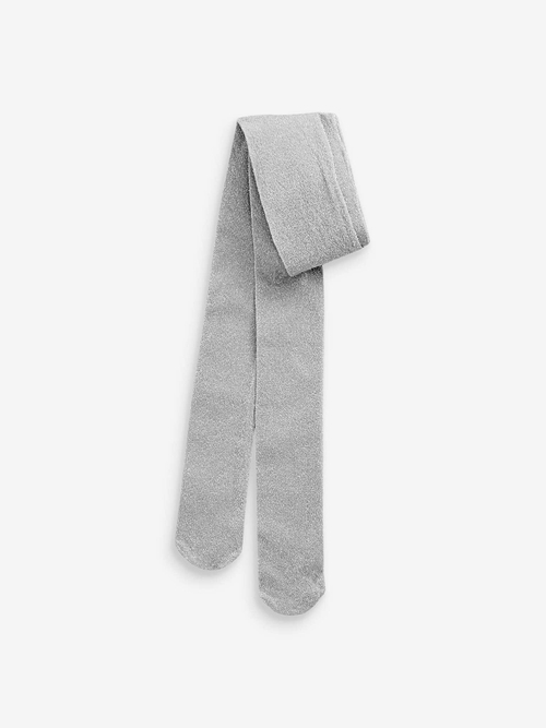 Колготки с блестками для девочки Next 307-074, Серебряный