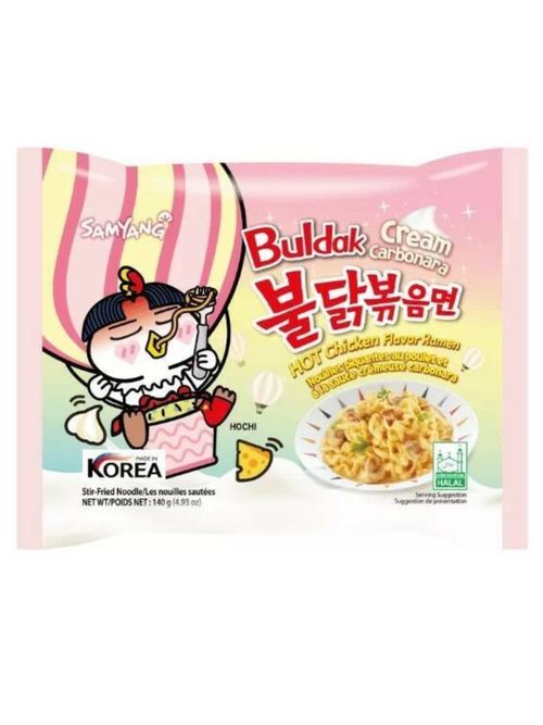 Лапша Острая курица Сливочная карбонара Samyang 140 г