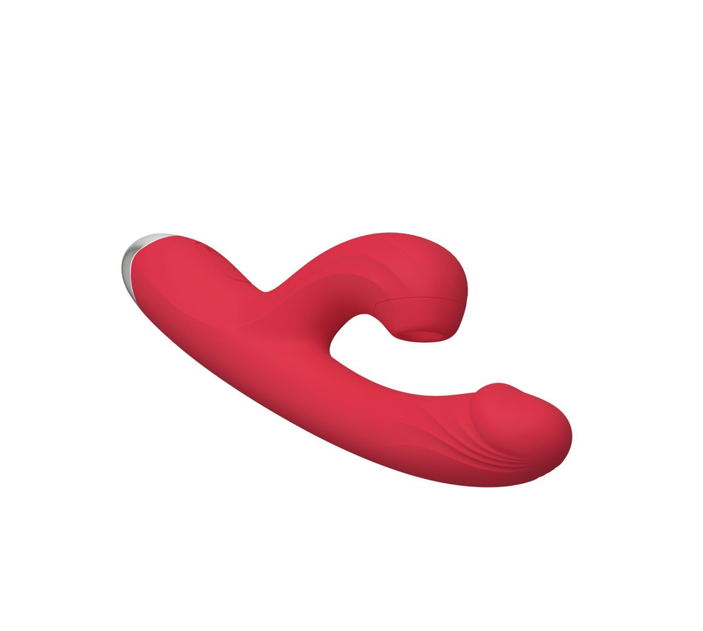 Вибратор-кролик Secwell SW3015R с вакуумным стимулятором, 20,5 см