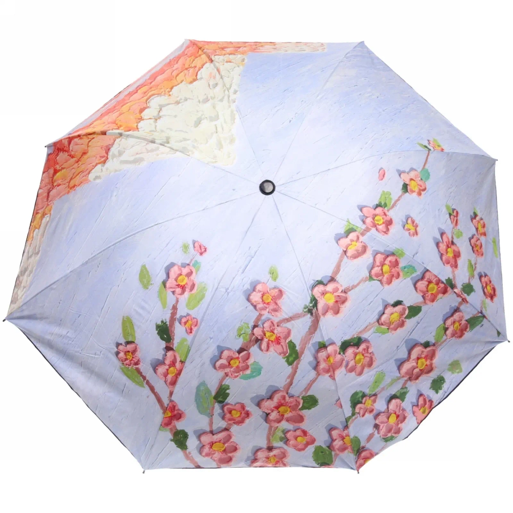 Зонт механический ветроустойчивый, матовая ручка «BESTzontik - ampir», микс 3 дизайна, длина 25см, d-110см