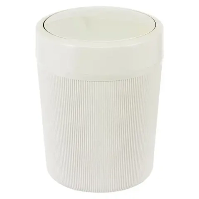 Контейнер для мусора ВЕЛЬВЕТ 4л Белый ротанг