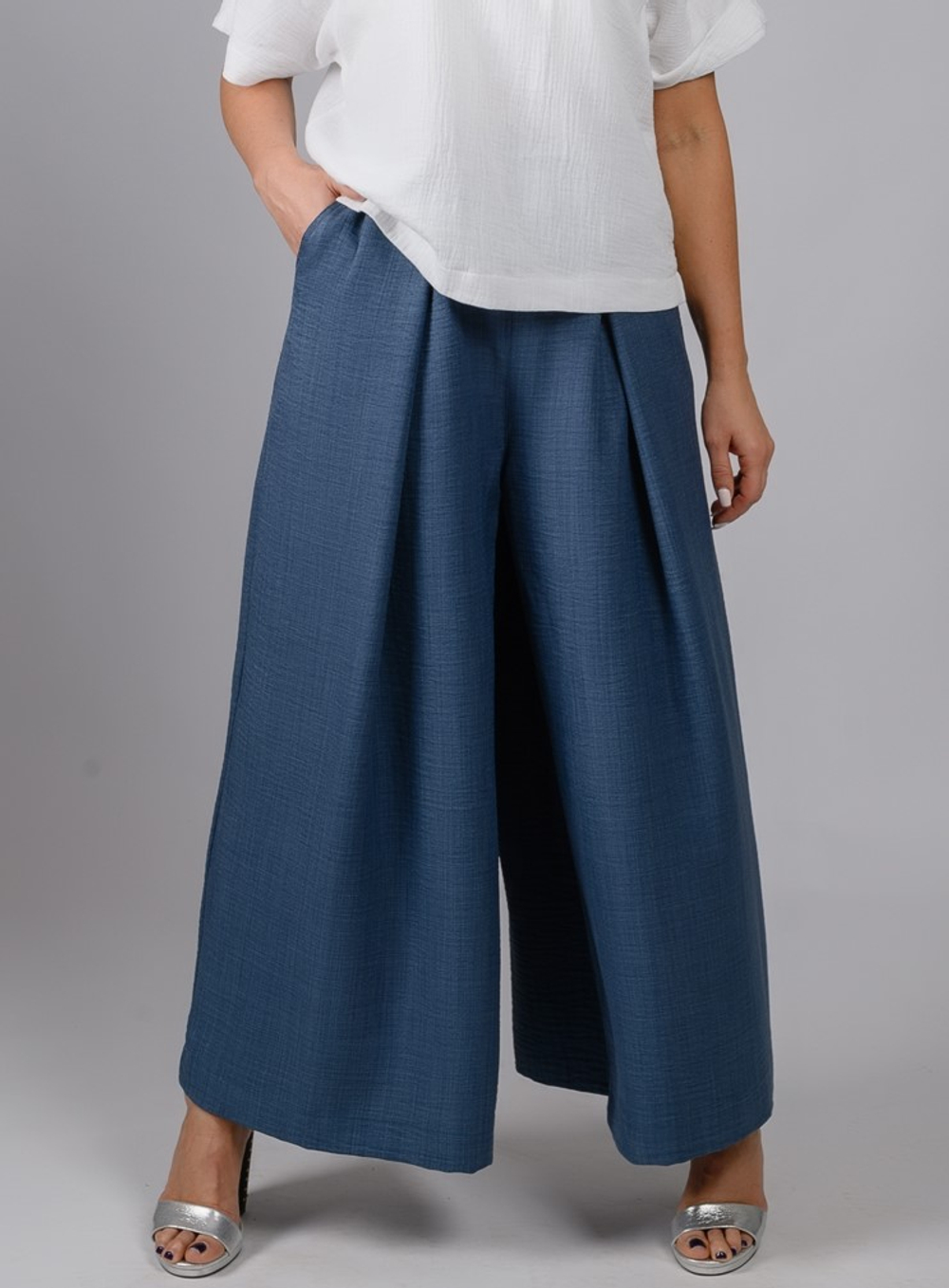 юбка-брюки лён