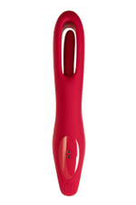 Малиновый стимулятор с двигающимся язычком Begonia - 18,5 см. (Цвет: розовый)