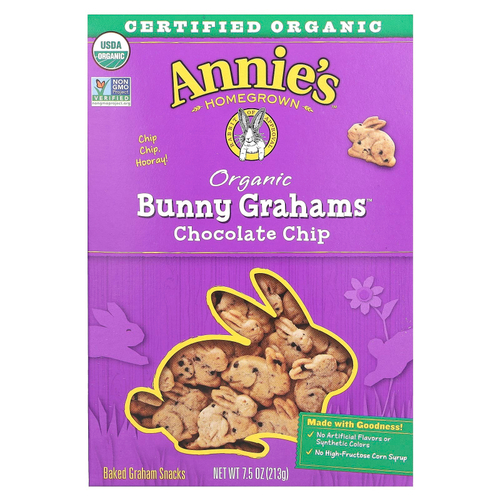 Annie's Homegrown, Bunny Grahams, Chocolate Chip, 7.5 oz (213 g)