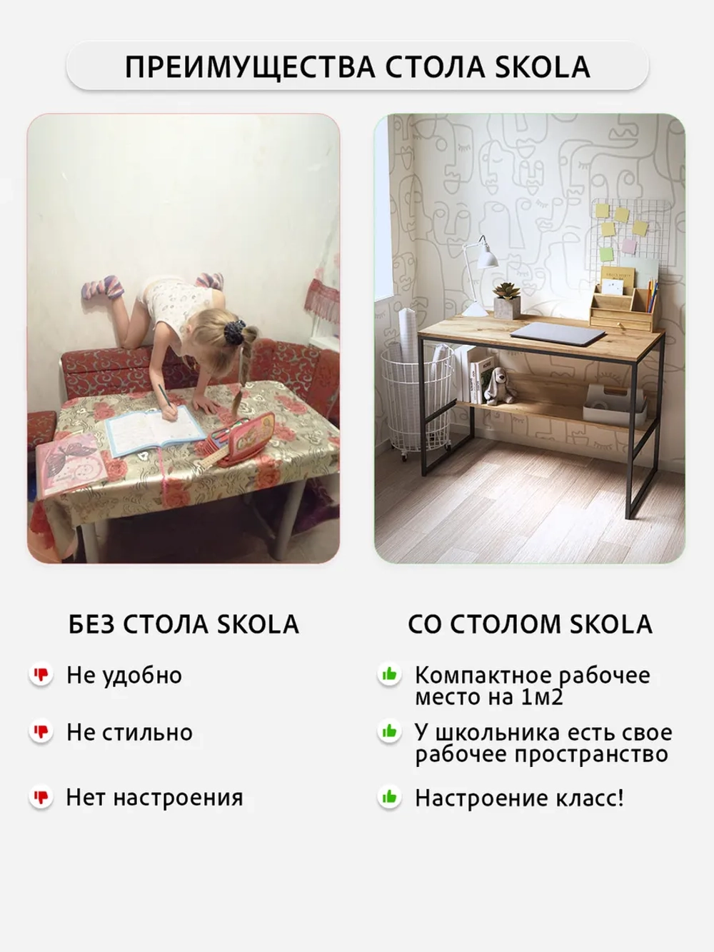 Стол письменный SKOLA