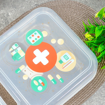 Аптечка "Tule" 260*230*100мм с декором (бесцветный)