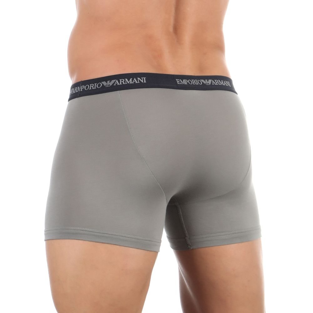 Мужские трусы боксеры (черный, серый) набор из 2-х штук Emporio Armani 111210_CC717 03320