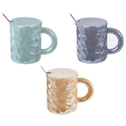 GAEM Кружка с крышкой и ложкой, 350 мл, L12,5 W8 H10,5 см, 3в.