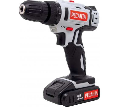 ДРЕЛЬ-ШУРУПОВЕРТ РЕСАНТА АККУМУЛЯТОРНАЯ ДА-20-2ЛК 75/14/11