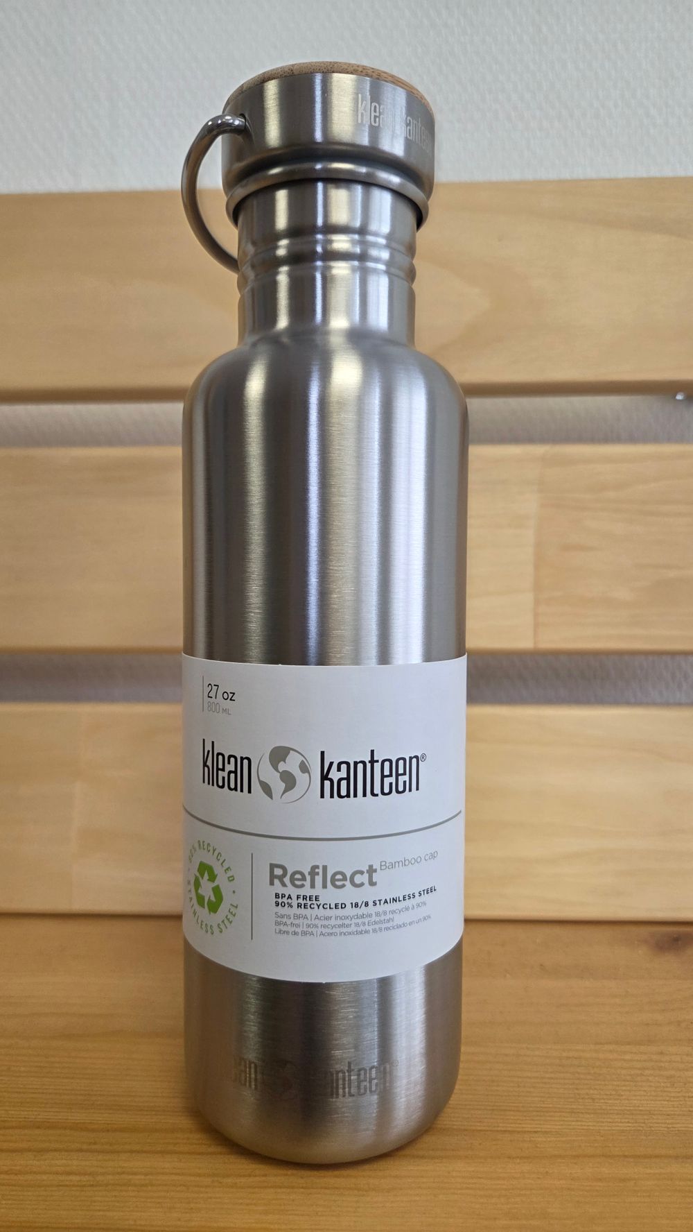 Бутылка Klean Kanteen Reflect 27oz (800 мл) Brushed Stainless (маленькая вмятина)