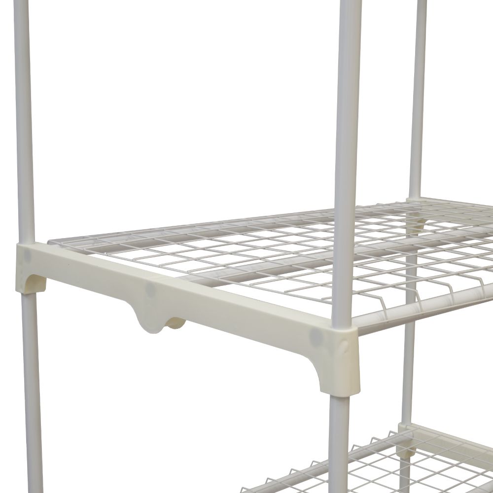 UGH-R30 H190 WHITE-WHITE Парник-стеллаж для рассады. 5 полок. 70x50x190см. Металлическая труба в ПВХ. цвет белый. Тент из армированного полиэтилена 135г-м2. цвет сетки белый. TM ФитоЛето