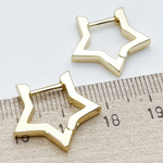 Ювелирные швензы Конго с позолотой, размер 18*19 мм, цена за пару