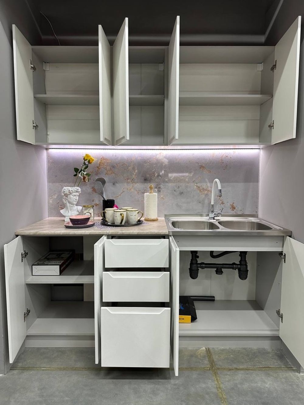 Кухня "Тренто" (Штукатурка белая), ДСВ-Мебель, г. Пенза