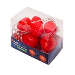 ULD-S0400-010-STB-2AA RED IP20 STRAWBERRY Гирлянда светодиодная на батарейках 2AA не в-к. Клубника. 4м. 10 светодиодов. Красный свет. Провод прозрачный. TM Uniel.