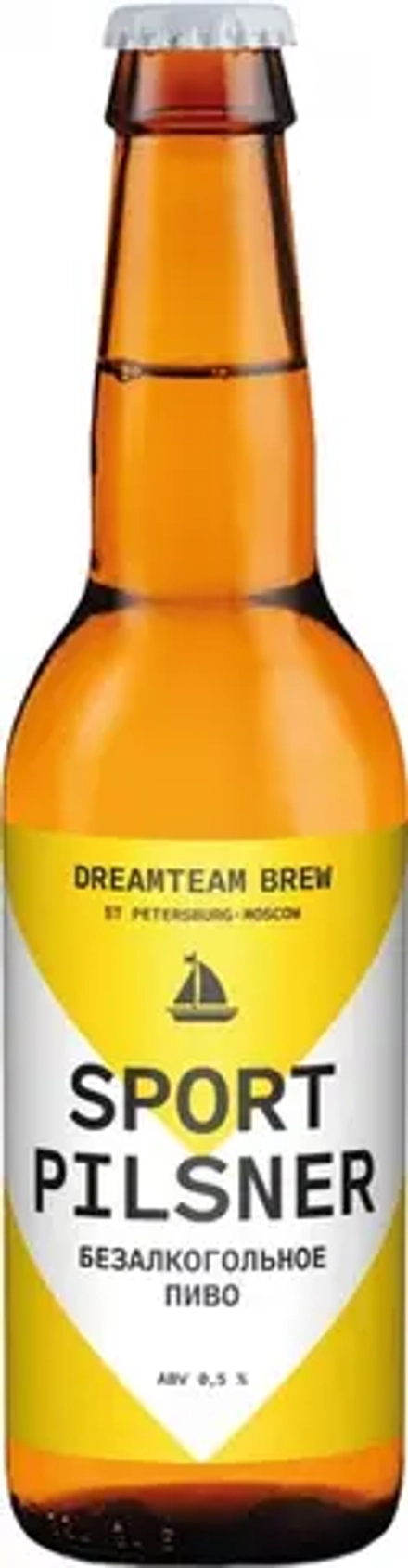 Пиво Дримтим Спорт Пилснер Безалкогольное / Dreamteam Sport Pilsner 0.33 - стекло