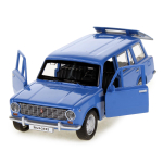 Модель ин. мет. "Ваз-2102" 12см, двери, багаж, голубой, коробка 2102-12-BU (Технопарк)