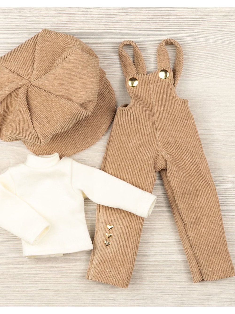 Комбез, кепка и водолазка для кукол Paola Reina 32 см (901)