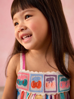 Топ и шорты джинсовые в комплекте для девочки Next E79-494, Темно-синий, Розовый, Белый