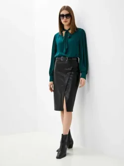 Юбка кожаная