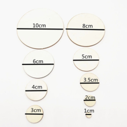 Заготовки круги из фанеры 3мм, 1-10см, 10шт.