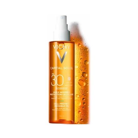 Vichy Capital Soleil Cell Protect Invisible Oil Солнцезащитное увлажняющее масло SPF 30, 200 мл
