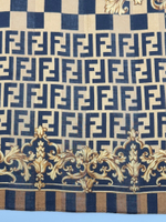 Платок коричневый с чёрным Fendi