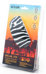 Мышь Delux DLM-111OUZ Zebra белый