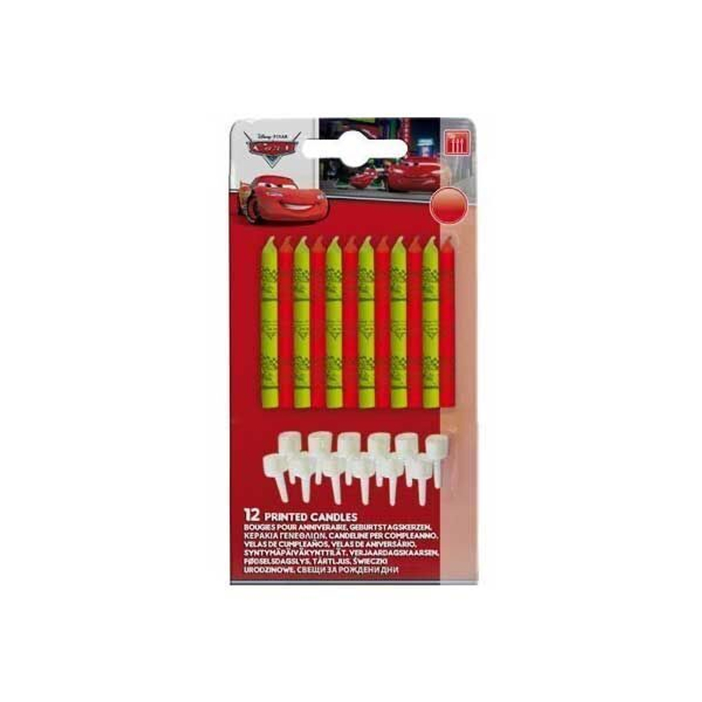 Свечи д/торта с подст Тачки 12шт/P