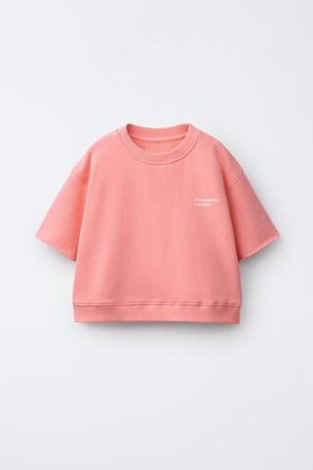 ZARA ФУТБОЛКА ИЗ ФУТЕРА, ОРАНЖЕВЫЙ