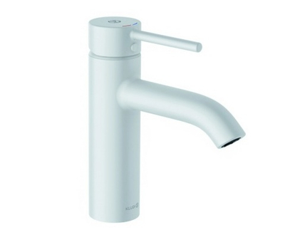 Смеситель для раковины Kludi Bozz WHITE однорычажный, с донным клапаном, белый матовый (382885376)