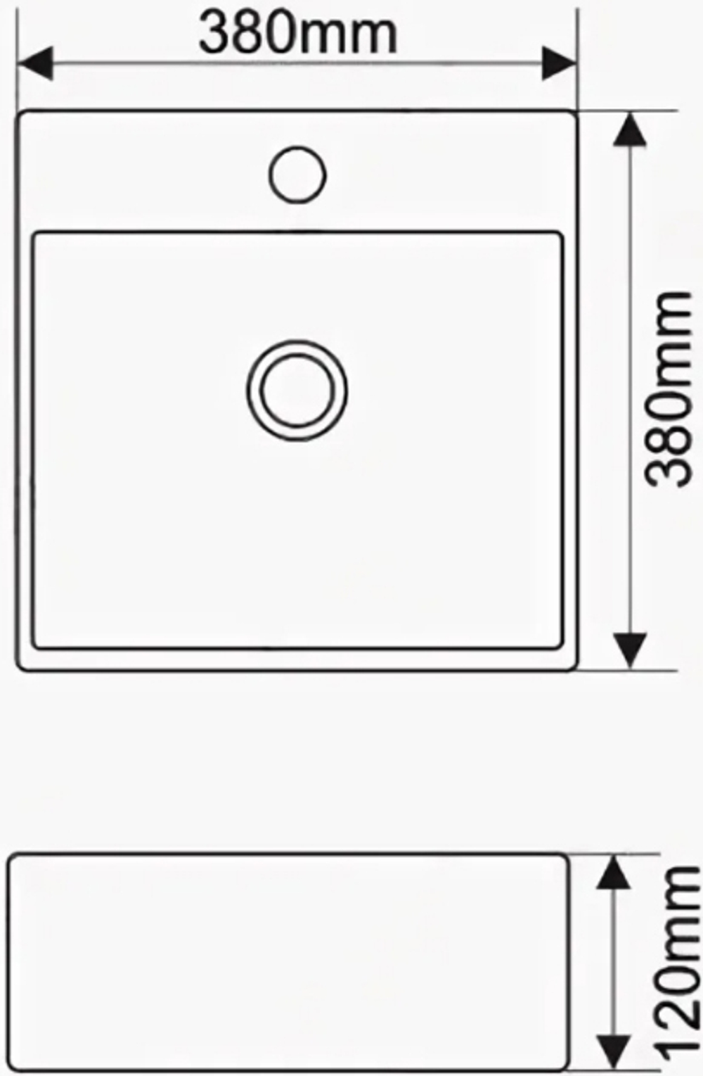 Умывальник SantiLine 380*380*120