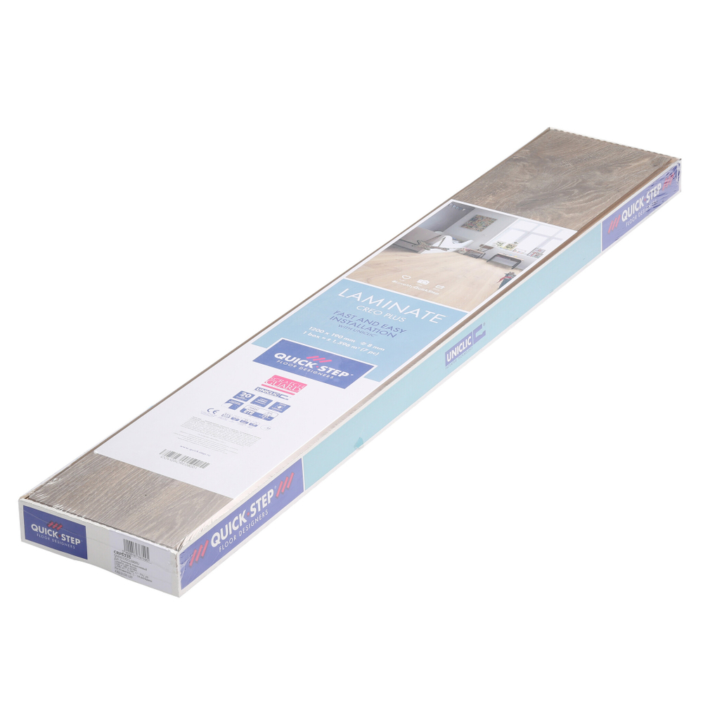 Ламинат 32 класс Quick-Step Creo Plus дуб луизиана коричневый 1,596 кв.м 8 мм с фаской влагостойкий