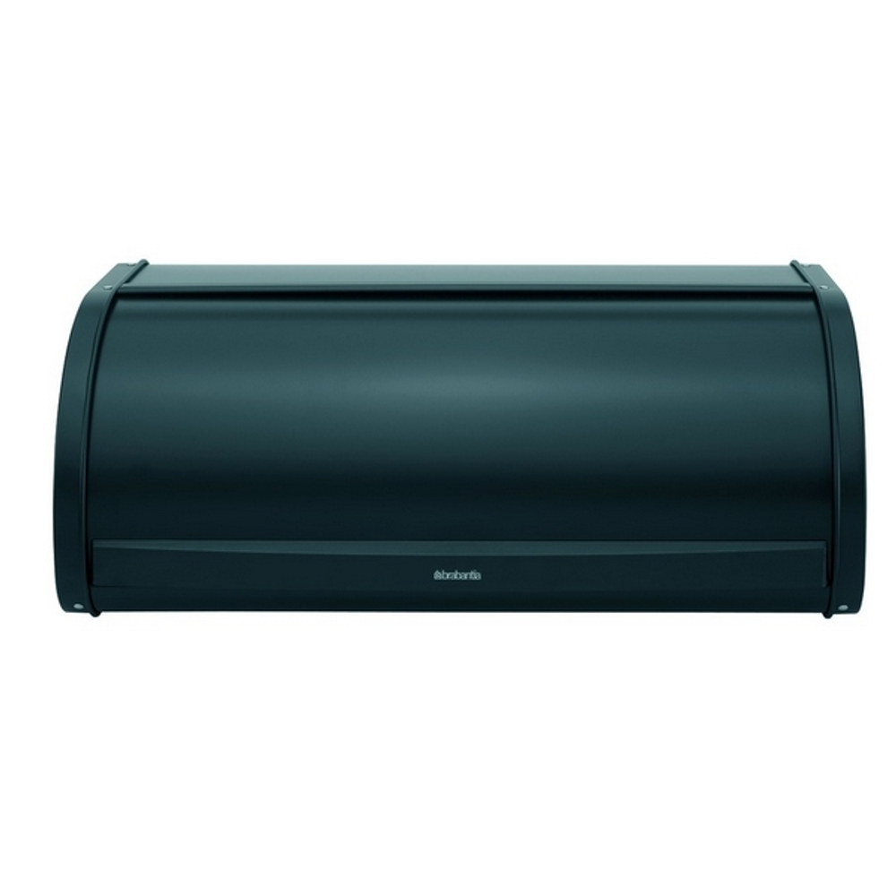 Хлебница Brabantia со сдвигающейся крышкой матовая черная вид спереди