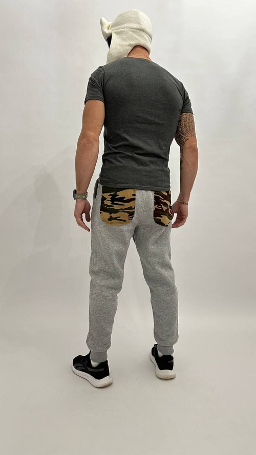 Спортивные штаны с карманами теплые мужские