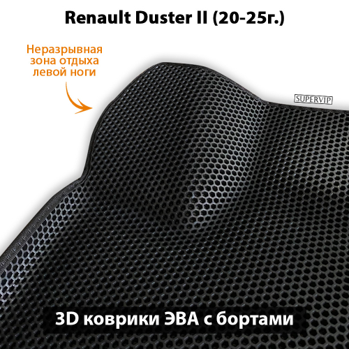 Передние автомобильные коврики ЭВА с бортами для Renault Duster II (20-25г.)