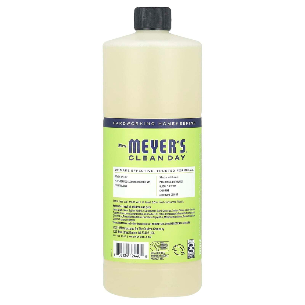 Mrs. Meyers Clean Day, универсальное концентрированное чистящее средство, лимонная вербена, 946 мл (32 жидк. унции)