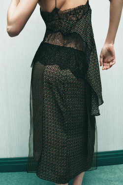 ZARA ЮБКА ПАРЕО ИЗ ВИСКОЗЫ 100%, ЗЕЛЕНЫЙ