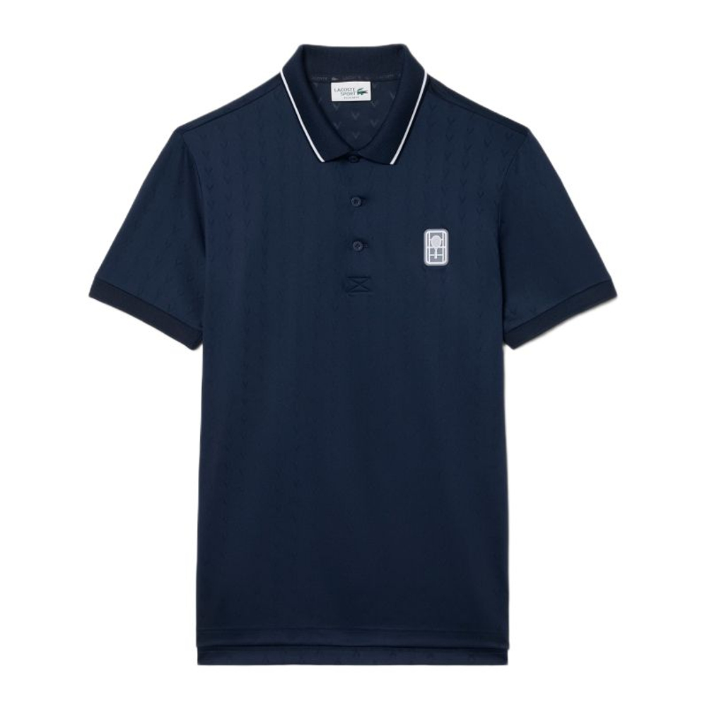 Теннисное поло Lacoste Ultra Dry Heritage Tennis - navy blue