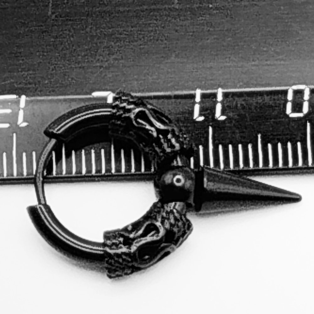 Серьга кольцо (1шт) диаметр 14мм для пирсинга уха. Сталь с покрытием.