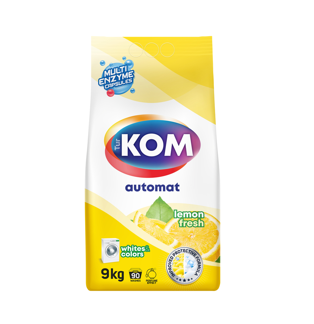 KOM Порошок автомат 9кг Лимон