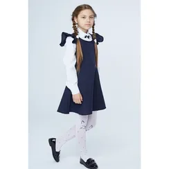 Школьный сарафан для девочки, цвет синий, рост 122