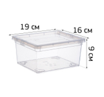 Ящик прозрачный 2л 190х160х90мм М2350