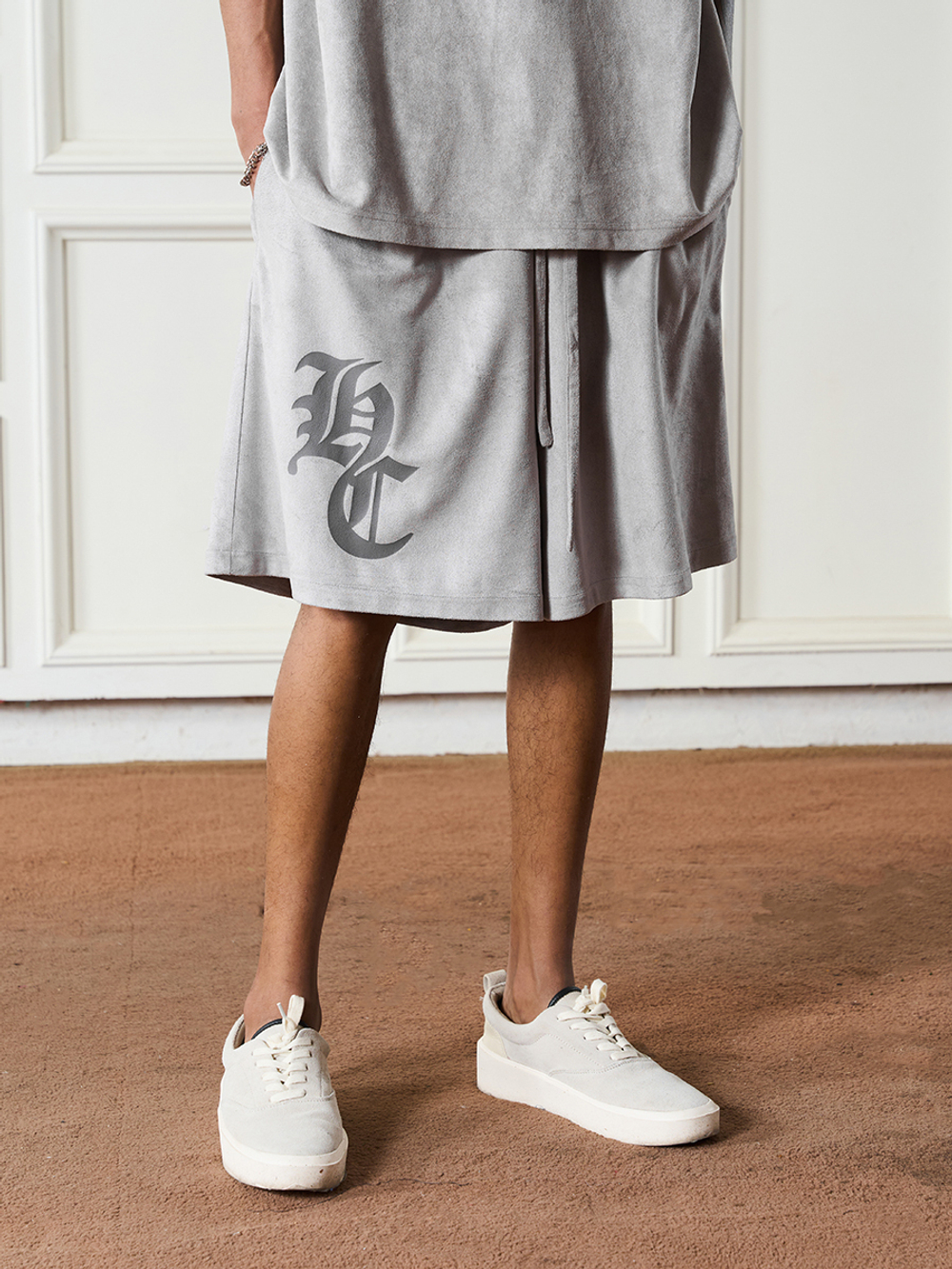 Шорты HARSHandCRUEL "HC" Velour Shorts