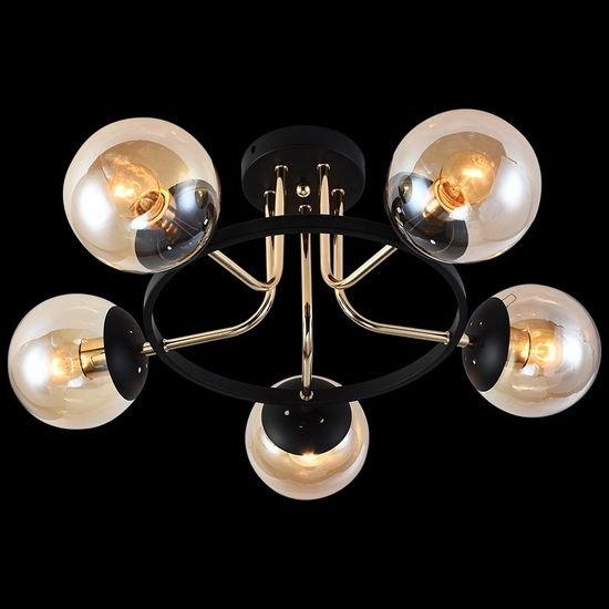 Люстра потолочная Reluce E27 01344-0.3-05 BK+FGD