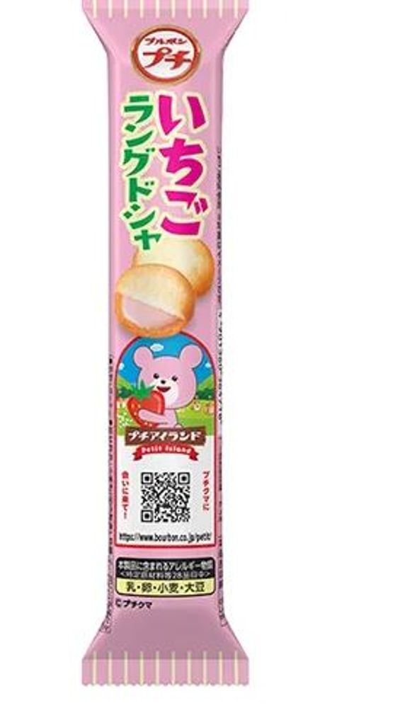 Печенье BOURBON Petit Strawberry Langue de Chat с клубничным кремом 40г