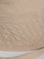 Бежевая детская панама на лето с завязками