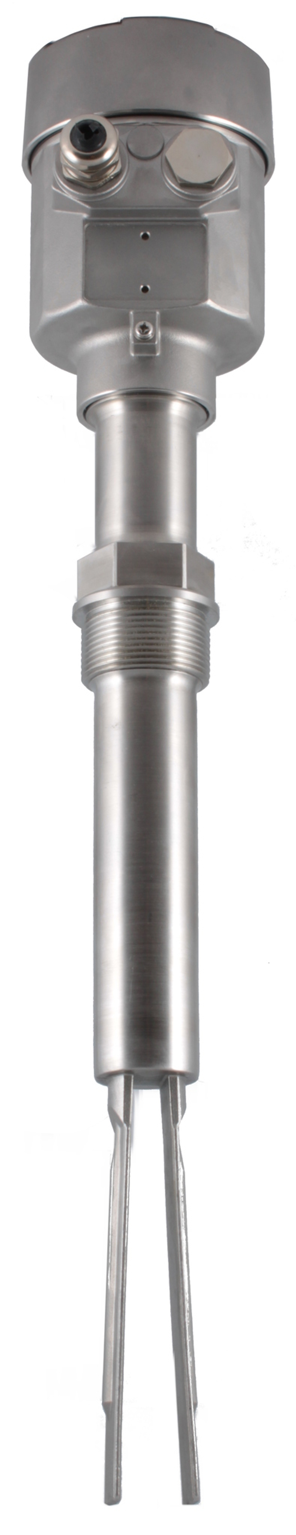 Вибрационный датчик уровня сыпучих материалов INNOLEVEL в корпусе из нерж. стали, -40 +250 С, Pmax=10 bar, 22-265 VAC - 20-46 VDC, IP 67, чувств. от 10 г/л, соедин.- резьба G 1 1/2"